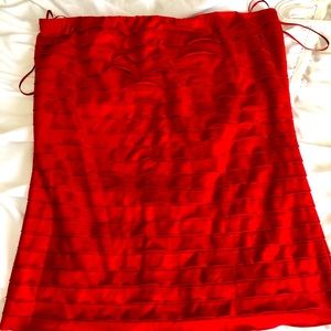 Ruffle red tube top